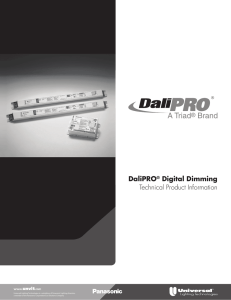 DaliPRO® Digital Dimming - Universal Lighting Technologies