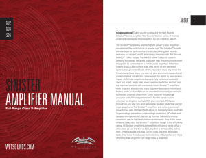 sinister amplifier manual