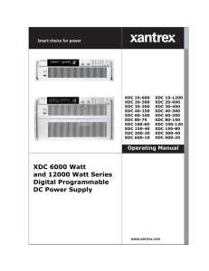 XDC 6000 Watt and 12000 Watt Series Digital Programmable DC