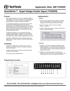 QuickWriter™ Target Voltage Enable Signal (TVDDEN)