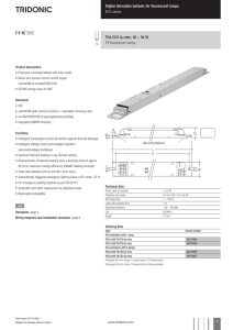 Digital dimmable ballasts for fluorescent lamps ECO