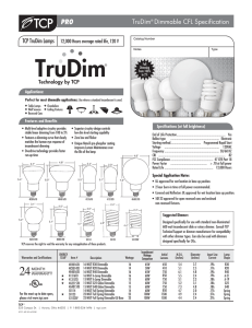 TruDim® Dimmable CFL Specification