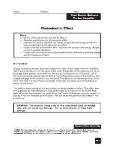 Photoelectric Effect - Kansas State University