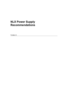 NLX Power Supply Recommendations