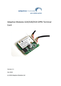 Adaptive Modules G24/G30/H24 GPRS Terminal Card