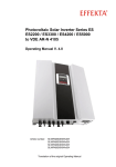 Effekta solar inverter user manual