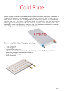 Cold Plate - L.D.S. System