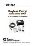 KE-265 Keyless Entry System Installation and