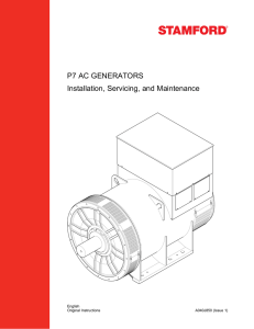 P7 AC GENERATORS Installation, Servicing, and Maintenance