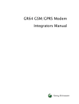 GR64 GSM/GPRS Modem Integrators Manual