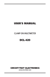 USER`S MANUAL DCL-420