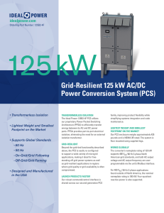 Grid-Resilient 125 kW AC/DC Power Conversion System (PCS)