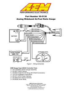 Part Number 30-5130 Analog Wideband Air/Fuel Ratio Gauge