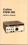 Collins KWM-380 owner`s manual 2nd edition 1 January 1981