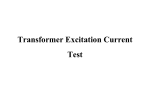 Transformer Excitation Current Test