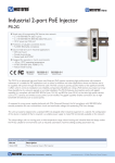 Industrial 2-port PoE Injector