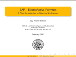 EAP - ElectroActive Polymers