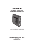 UM200C UHF Belt Pack Transmitter