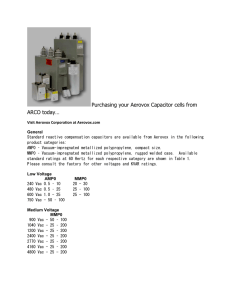 Purchasing your Aerovox Capacitor cells from ARCO today…