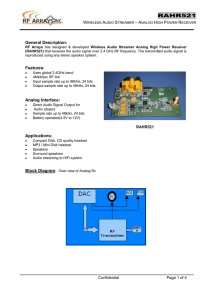 Wireless Audio Streamer – Analog High Power Receiver