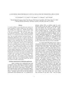 A Low-Profile High-Performance Crystal Oscillator For Timekeeping