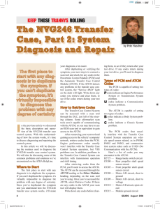 The NVG246 Transfer Case, Part 2: System Diagnosis and