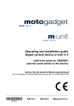 Operating and installation guide digital control device m