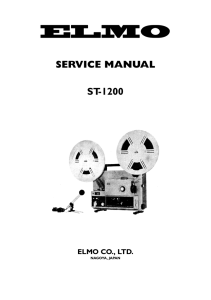 ELMO - Projector - ST1200 - Service Manual