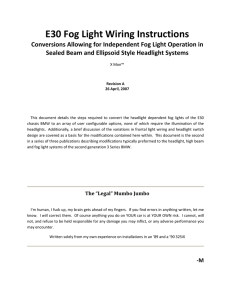 E30 Fog Light Wiring Instructions