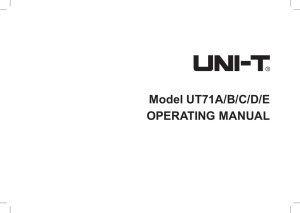 Model UT71A/B/C/D/E OPERATING MANUAL