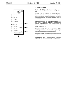 A-156 System  A - 100 1.  Introduction QNT