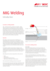 MIG Welding Introduction Gas Metal Arc Welding (GMAW)