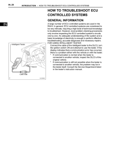 IN HOW TO TROUBLESHOOT ECU CONTROLLED SYSTEMS GENERAL INFORMATION