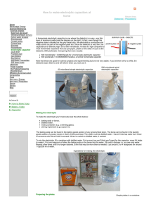 How to make electrolytic capacitors at home