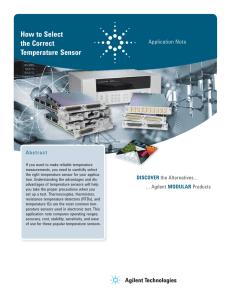 How to Select the Correct Temperature Sensor Application Note