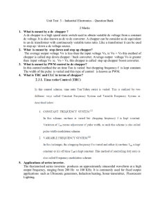 Unit Test  3 – Industrial Electronics – Question Bank