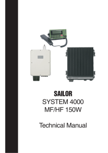 SAILOR SYSTEM 4000 MF/HF 150W Technical Manual