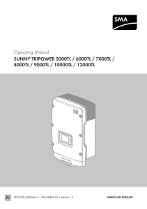 Operating Manual SUNNY TRIPOWER 5000TL / 6000TL / 7000TL /