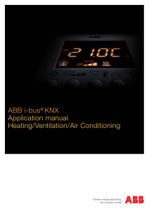 ABB i-bus KNX Application manual Heating/Ventilation/Air Conditioning