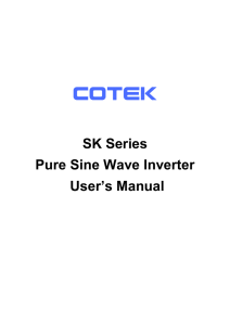 SK Series Pure Sine Wave Inverter User’s Manual