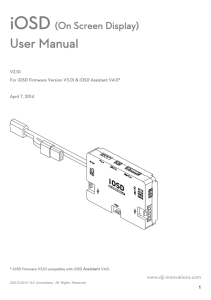 iOSD  User Manual (On Screen Display)