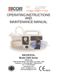 OPERATING INSTRUCTIONS AND MAINTENANCE MANUAL SSCOR EVX