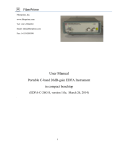 User Manual Portable C-band 26dB-gain EDFA Instrument in compact benchtop