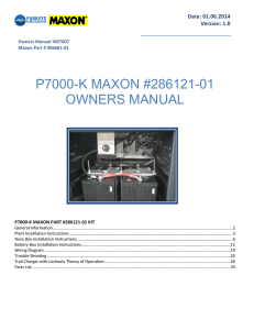 P7000-K MAXON #286121-01 OWNERS MANUAL Date: 01.06.2014