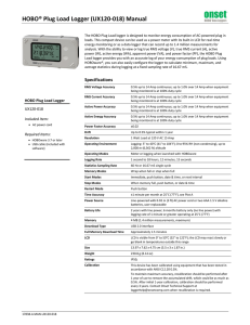 HOBO® Plug Load Logger (UX120-018) Manual