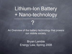 ? Lithium-Ion Battery + Nano-technology ___________________________