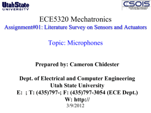 ECE5320 Mechatronics Topic: Microphones