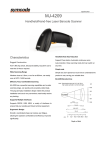 MJ-4209 Handheld/Hand-free Laser Barcode Scanner Characteristics