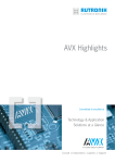 AVX Highlights Technology &amp; Application Solutions at a Glance Committed to excellence