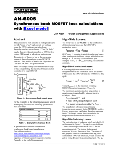 AN-6005 Synchronous buck MOSFET loss calculations with